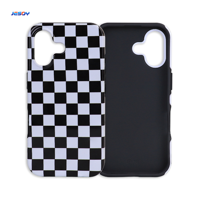 Good price 3D Film Blank Sublimation Phone Cases PC Coating Double Layer Phone Cases White 2 In 1 online