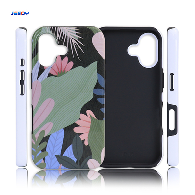 buen precio Funda de sublimación 3D 2 en 1 Ligera y magnética para iPhone, negro y blanco en línea