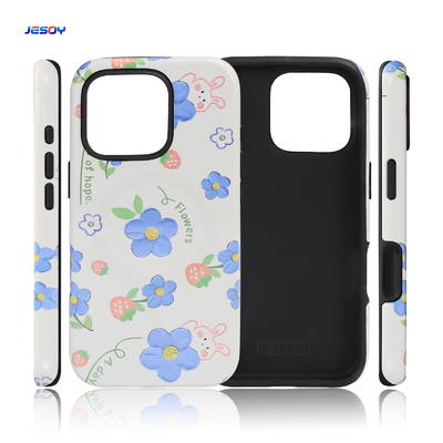 Good price White 3D Sublimation Mobile Covers Custom Blank iPhone Covers 2 In 1 online