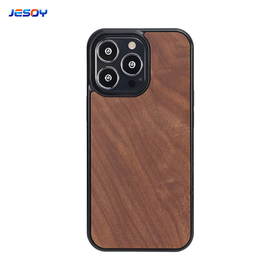 Bom preço Capa de iPhone com incrustação de madeira de microfibra Personalizada Capas de telefone de madeira gravadas Ecológicas on-line