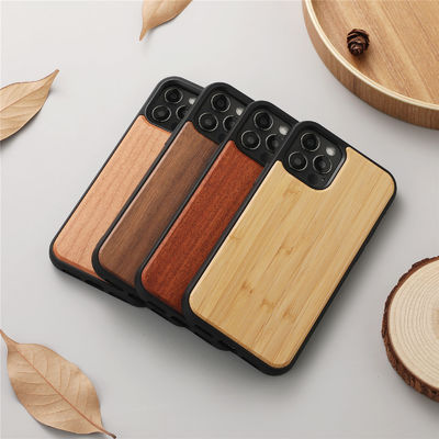Bamboo Wooden Mobile Phone Cover Eco Friendly Blank Wood Phone Cases Scratch Resistant