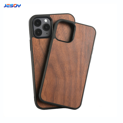 Good price Natural Walnut Wood iPhone Cases TPU Bamboo Cell Phone Cases Lightweight online
