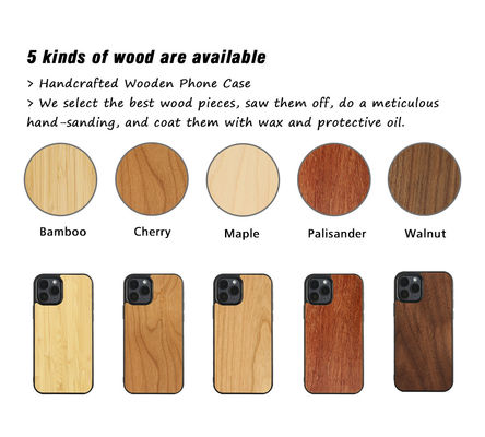 Customized Wood iPhone Covers Eco Friendly iPhone Shockproof Cases Lightweight